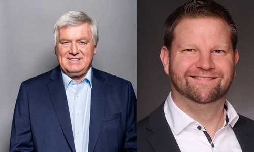 Klaus Winter und sein Nachfolger Jan Gasten.