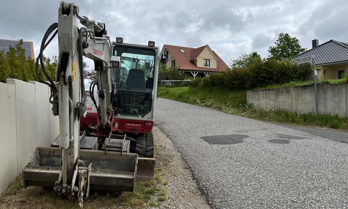 Archivbild vom Beginn der Bauarbeiten.