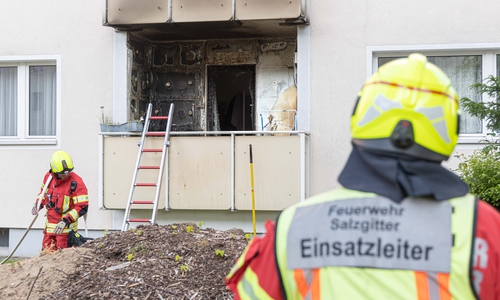 Das Feuer hat sichtlich Spuren hinterlassen.