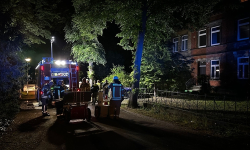 Die Feuerwehr im Einsatz.