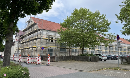 Das Gebäude aus dem Jahr 1926 wird energetisch saniert. 