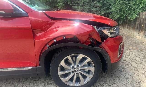 Der T-ROC wurde stark beschädigt.