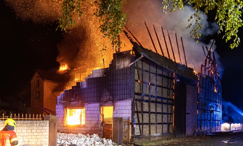 Das Gebäude wurde das Feuer komplett zerstört.