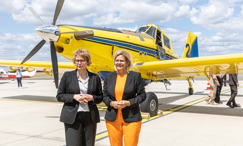 Niedersachsens Innenministerin Daniela Behrens und Bundesinnenministerin Nancy Faeser.