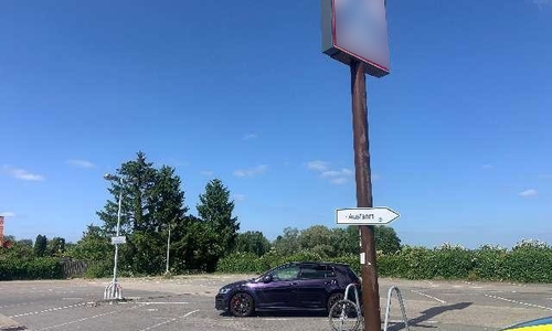 Nur das Vorderrad wurde zurückgelassen.