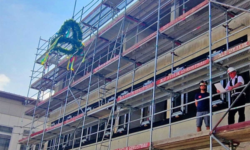 Die Arbeiten am Erweiterungsbau des Julius-Spiegelberg-Gymnasiums Vechelde laufen auf Hochtouren. Nun fand das Richtfest statt. 