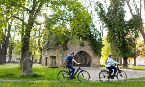 Salzgitter bietet viele schöne Orte zum Fahrradfahren. Hier: Die Vöppstedter Ruine in Salzgitter-Bad.
