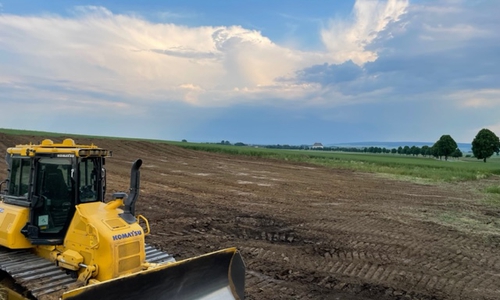 Die Erbarbeiten laufen bereits an der B79 in Richtung Semmenstedt.