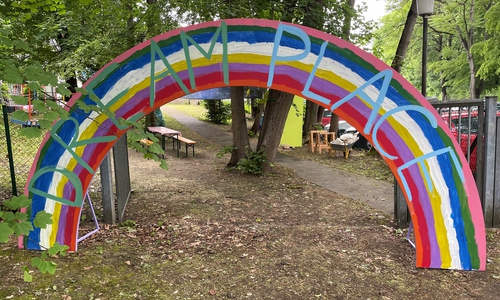 "Dream Place" im Theaterpark: Eingang zum Festspielhaus für Kinder, das am Samstag eröffnet wird.