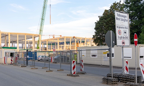 Die Baustelle im VW-Werk.