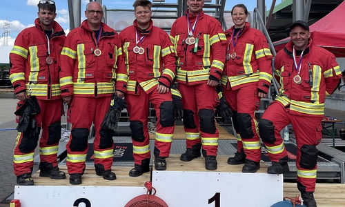 Berufsfeuerwehr Salzgitter auf dem Siegertreppchen.