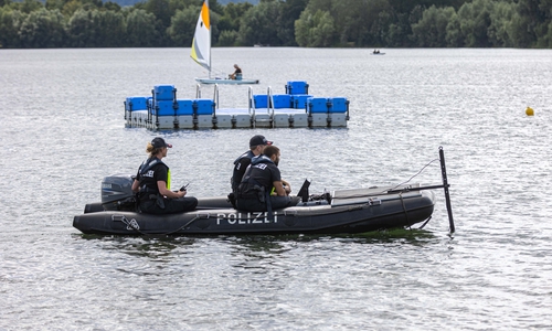 Der Bereich rund um die Bade-Insel wurde nochmal abgesucht.