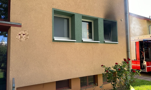 Die Spuren des Brandes sind offensichtlich.