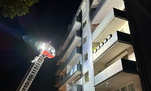 Auch die Drehleiter kam zum Einsatz.