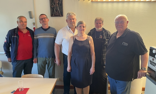 Der Vorstand des Fördervereins. (v.l.n.r.): Christian Hunke, Dirk Coym, Detlev Gliese, Susan Smales-Gliese, Peter Himstedt, Rudi Hübner.