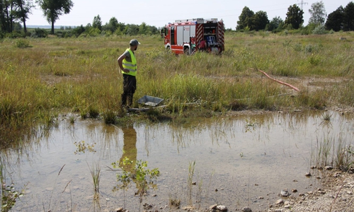 Die Feuerwehr brachte das lebensnotwendige Wasser.