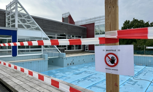 Das Becken ist vorübergehend gesperrt. 