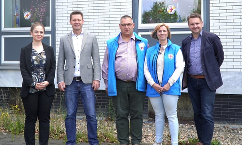 Ayca Aytekin, Dr. Marcus Kröckel (Caritasverband Braunschweig) , Pierre Wedler, Meike Feuge und Ekke Seifert (Diakonie im Braunschweiger Land).