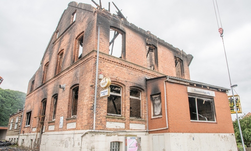 Die Brandruine in Groß Biewende.