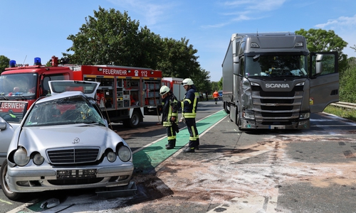 Auf der B6 kam es gestern zu einem schweren Unfall.