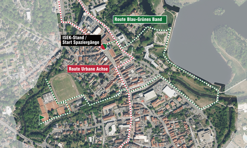Auf diesen Routen kann man die Zukunft der Gifhorner Innenstadt mitentwickeln.