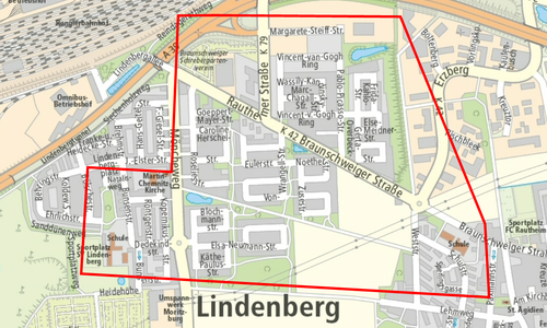 Karte der betroffenen Bereiche.