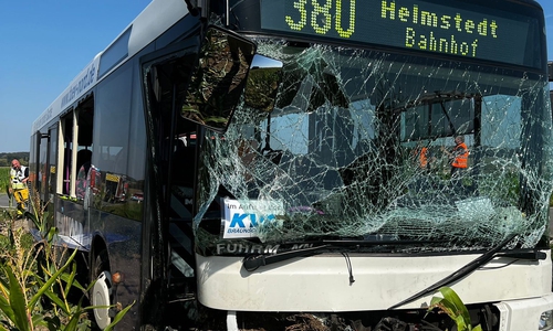 Der Bus wurde erheblich beschädigt.