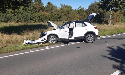 Die Einsatzstelle an der B1, Harbker Kreisel.