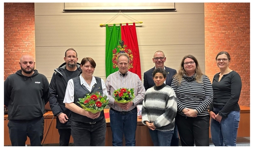 Immanuel Collurafici, Marc Selchow, Nadine Laß, Thorsten Lemke, Maike Gessing, Henrik Kühn, Hilke-Inse Mittag und Nicole Siemens (v. li.).