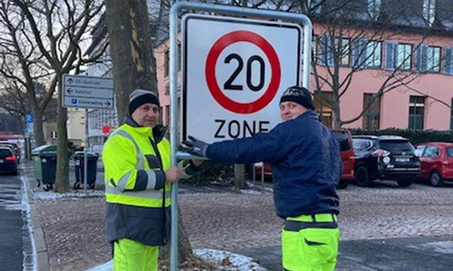 Ab sofort gilt hier Tempo 20.