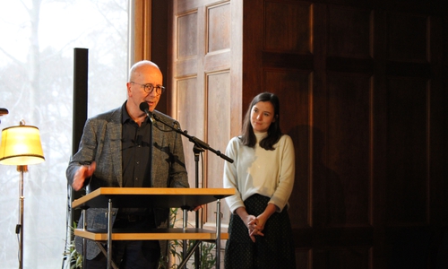 Markus Lüdke (künstlerischer Geschäftsführer der Landesmusikakademie) und Sina Hensel (Leitung Musikland Niedersachsen).