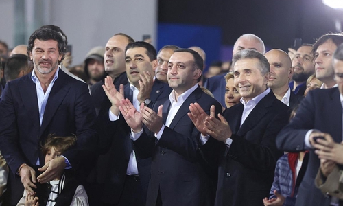 Wahlparty von Georgiens Regierungspartei Georgischer Traum am 26.10.2024