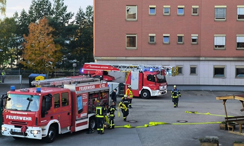 Die Feuerwehr trainierte den Ernstfall.