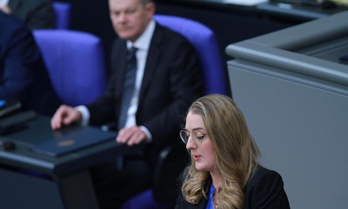 Olaf Scholz und Katharina Dröge (Archiv)