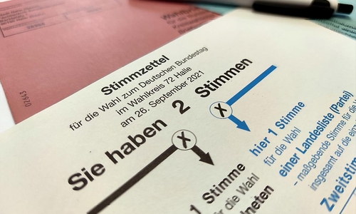 Stimmzettel zur Bundestagswahl 2021 (Archiv)