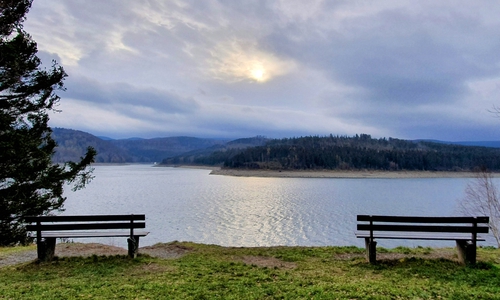 Bislang alles im grünen Bereich: Granetalsperre im Dezember.