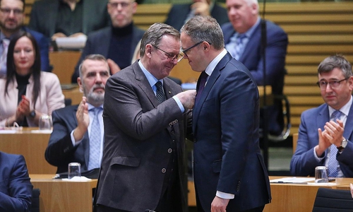Bodo Ramelow und Mario Voigt am 12.12.2024