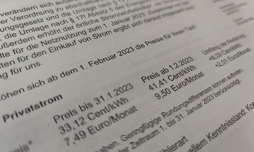Preiserhöhung für Strom (Archiv)