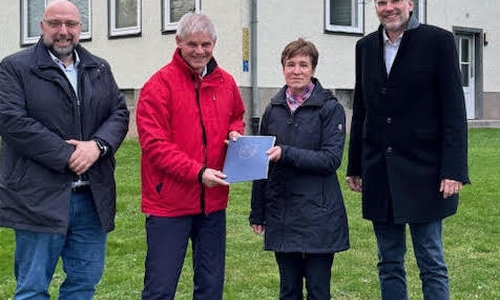 Erster Stadt Eric Neiseke, Oberbürgermeister Frank Klingebiel, Dezernatsleiterin Astrid Paus und Stadtbaurat Michael Tacke (v. li.).