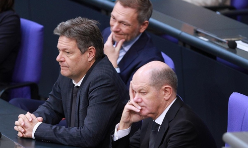 Robert Habeck, Christian Lindner, Olaf Scholz vor dem Ampel-Aus (Archiv)