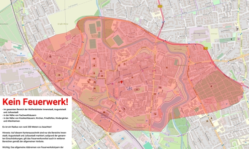 Hier darf in Wolfenbüttel auch Silvester nicht geböllert werden.