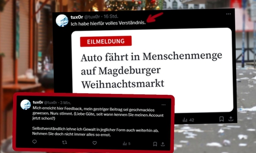 Auf dem Account tux0r postete der CDU-Ratsherr zum Anschlag auf dem Magdeburger Weihnachtsmarkt.