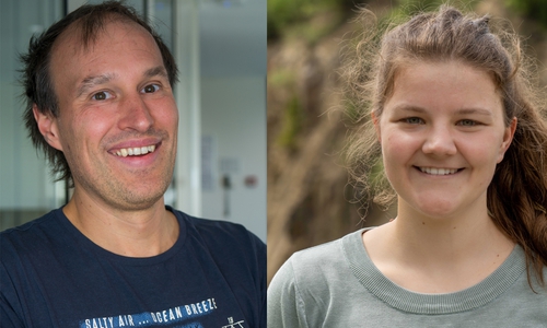 Professor Karsten Hiller mit PhD Antonia Henne. 