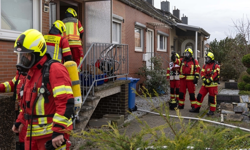 Die Feuerwehr im Einsatz.