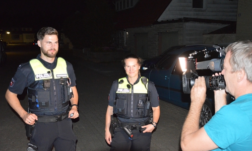 Michael Kaletka und Lisa Schulze von der Polizei Salzgitter.