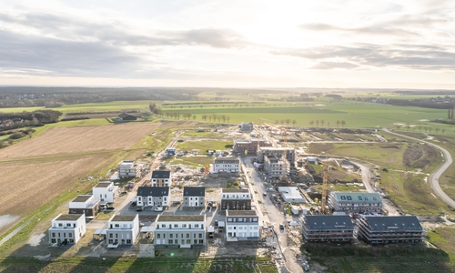 Blick auf das Quartier III im Sonnenkamp - hier entstehen ab April weitere 47 Mietwohnungen.