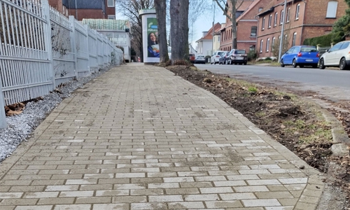 Der ausgebesserte Gehweg auf der Hildesheimer Straße in Vechelde.