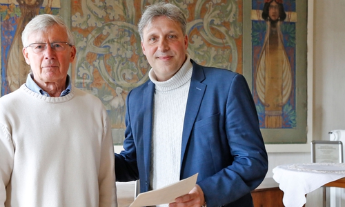 von links: Professor Dr. Helm und Erster Stadtrat Thorsten Drahn.