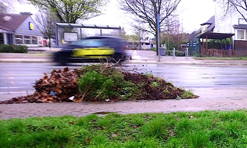 Am Ostermontag lagen die Grünabfälle noch da.