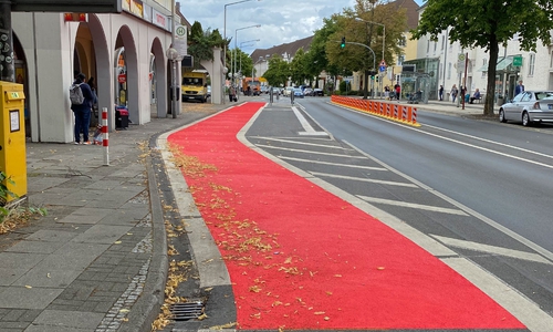 Geht in die Evaluationsphase: der Verkehrsversuch in der Schillerstraße.